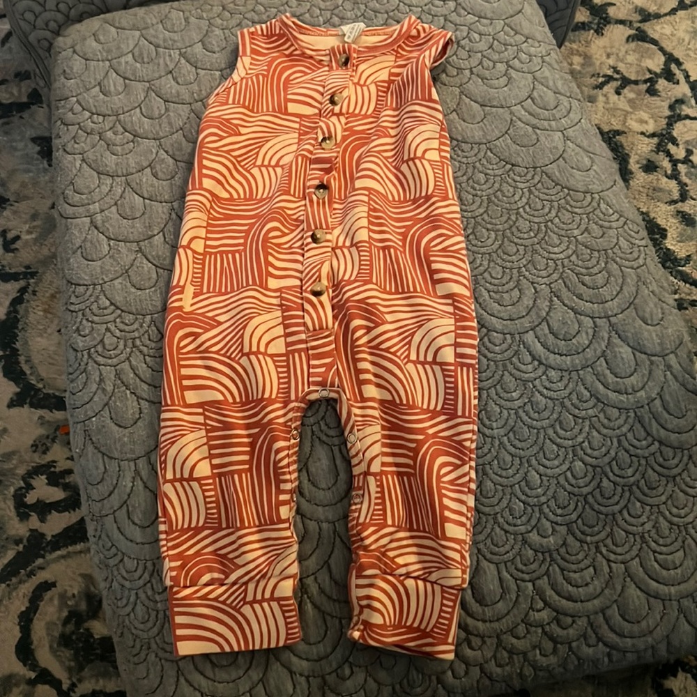 kate quinn romper pinky orange 12-18m